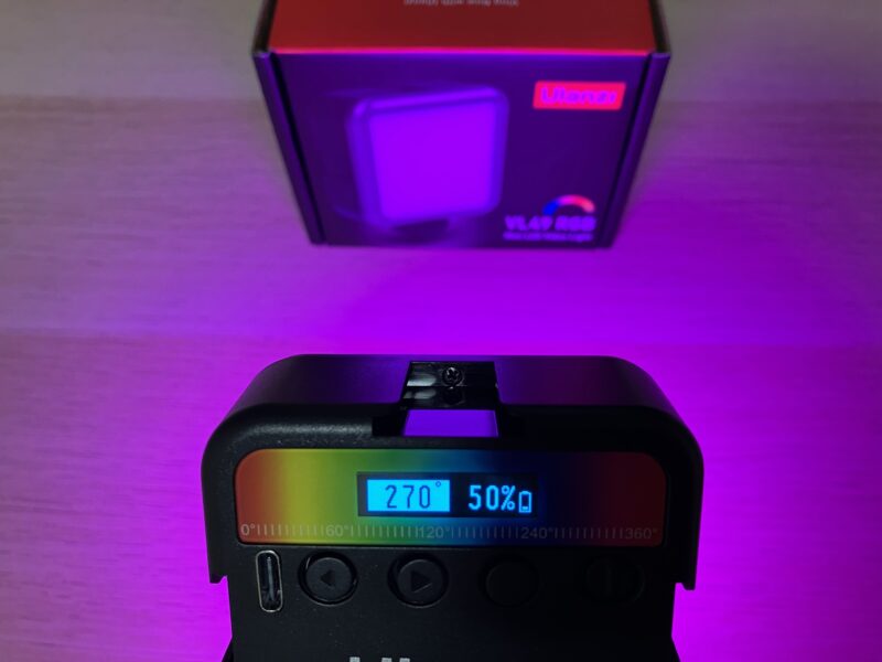 Ulanzi VL49 RGB ライト 270°