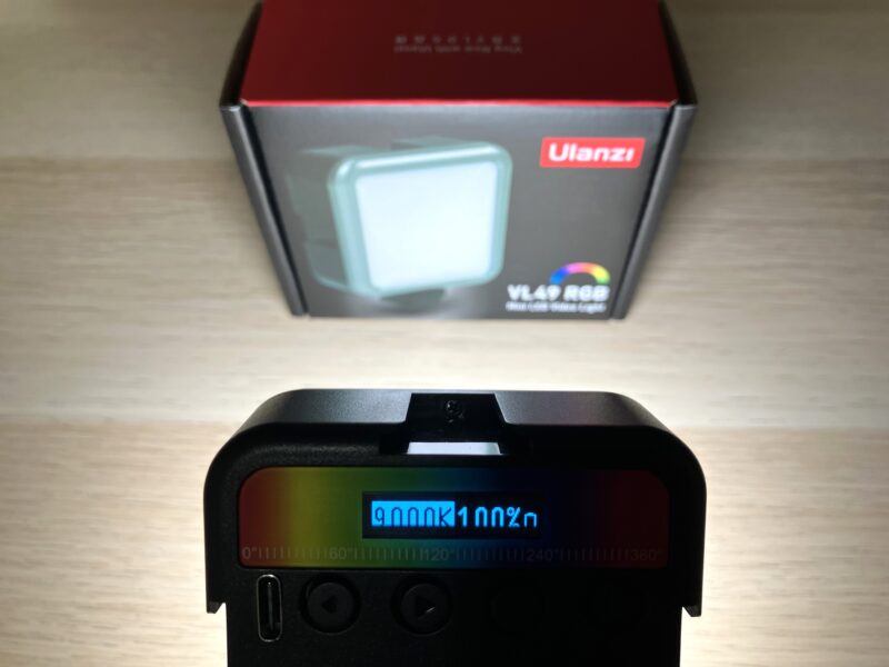 Ulanzi VL49 RGB ライト 9000K