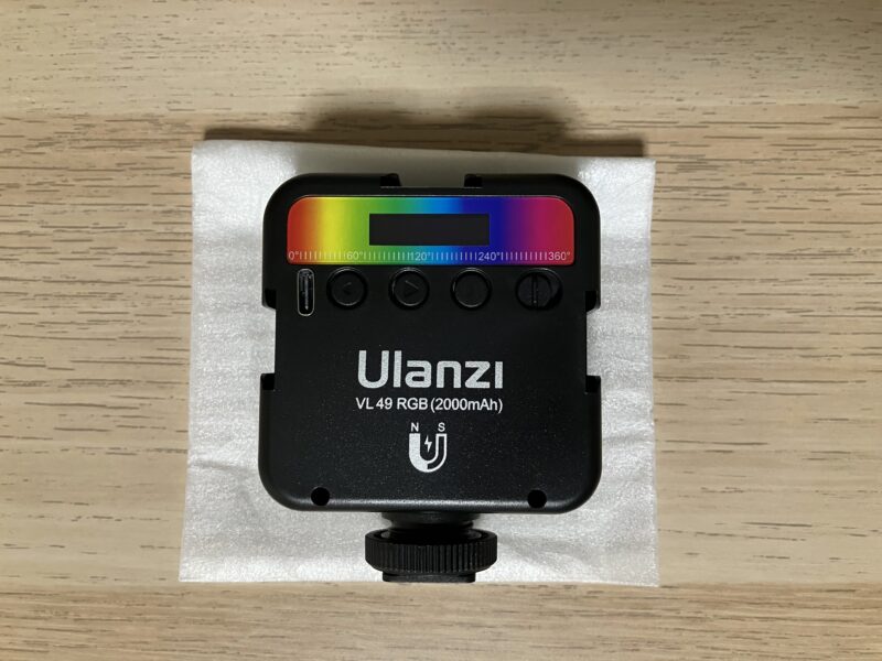 Ulanzi VL49 RGB ライト 背面